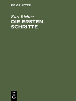 cover image of Die ersten Schritte